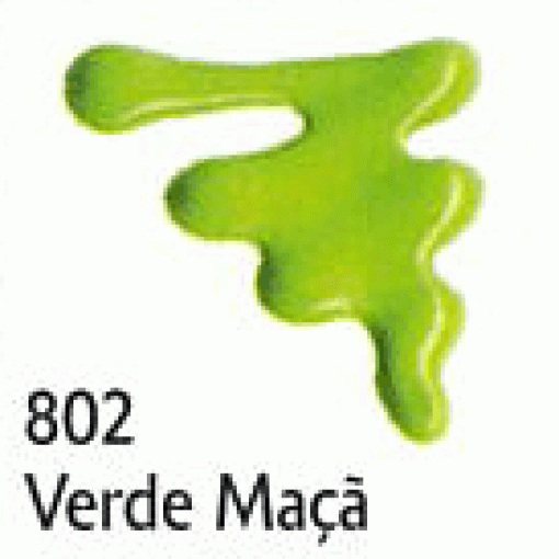 Tinta Dimensional Brilhante ACRILEX Relevo 3D Verde Maçã 802 35ml