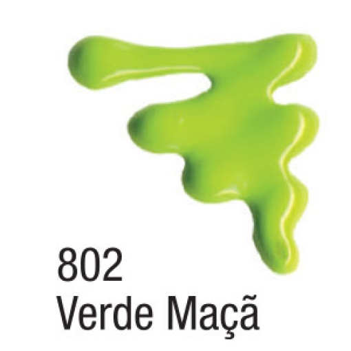 Tinta Dimensional Brilhante ACRILEX Relevo 3D Verde Maçã 802 35ml