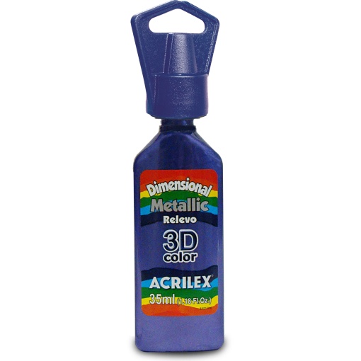 Tinta Dimensional Metallic ACRILEX Relevo 3D Violeta 561 35ml