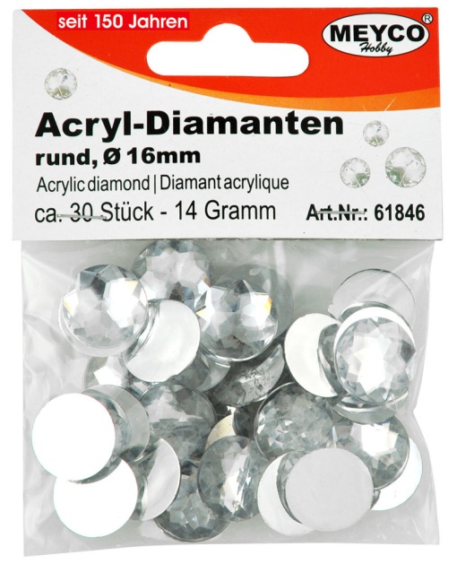 Pedras de Cristal 16mm MEYCO com 30 unidades
