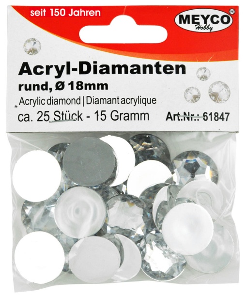 Pedras de Cristal 18mm MEYCO com 25 unidades
