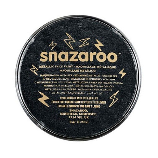 Pintura Facial SNAZAROO Metálico Preto 18ml