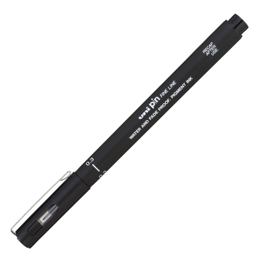 Fineliner UNI Pin Pigment 0,30mm Preto 034