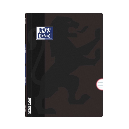 Caderno A4 Capa Plástica Agrafado OXFORD Openflex Pautado 48 folhas 90g Preto