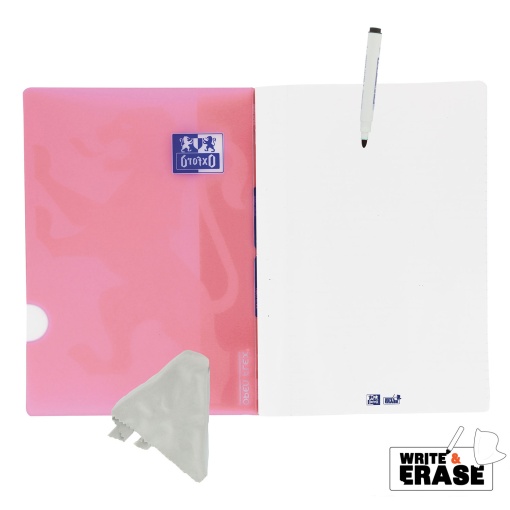 Caderno A4 Capa Plástica Agrafado OXFORD Openflex Quadriculado 48 folhas 90g Preto