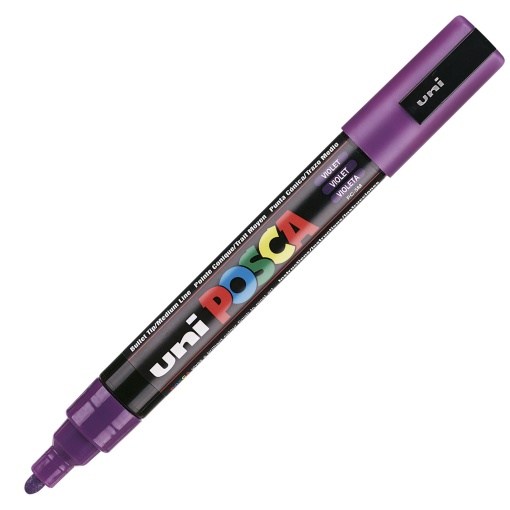 Marcador UNI Posca Pc-5m médio 1,8-2,5mm violeta 12