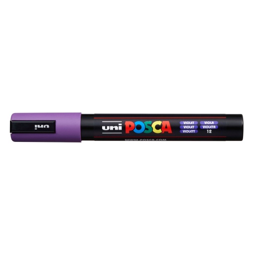 POSCA PC-5M Medium Marker, 1.8-2.5mm, Violet, 12