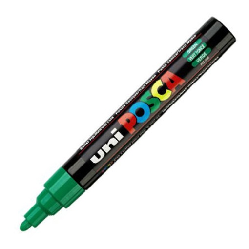 Marcador UNI Posca Pc-5m médio 1,8-2,5mm verde 6