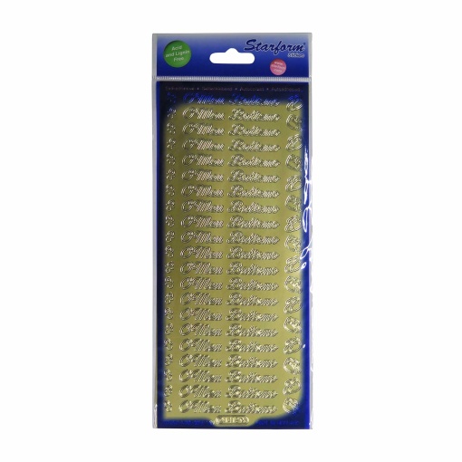 Autocolantes STARFORM Baptismo Dourado