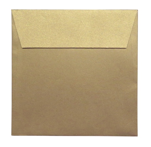 Envelope Metalizado SIMPLY 165x165mm Ocre com 10
