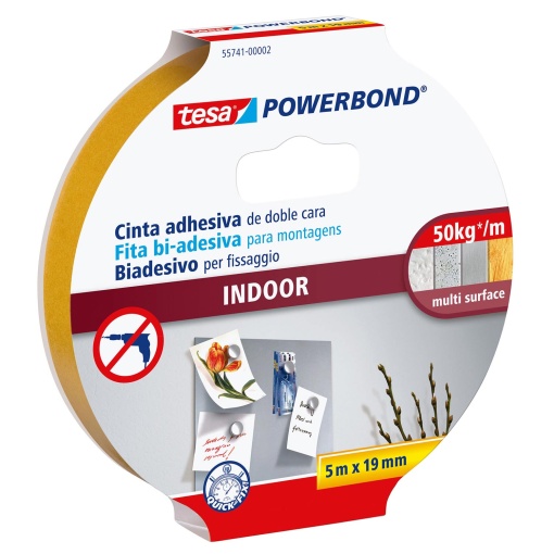 Fita Bi-adesiva 5mx19mm Extra Forte Uso Interior TESA Powerbond 55741