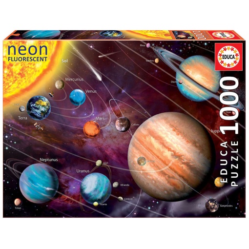 Puzzle EDUCA 1000 peças Neon Sistema Solar