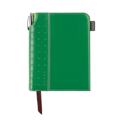 Caderno A6 CROSS Signature em Pele Pautado Verde + Esferográfica