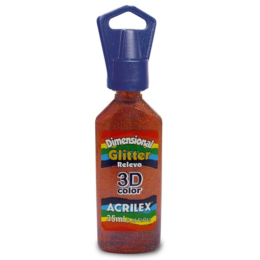 Tinta Dimensional Glitter ACRILEX Relevo 3D Ferrugem 216 35ml