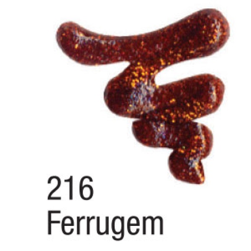 Tinta Dimensional Glitter ACRILEX Relevo 3D Ferrugem 216 35ml