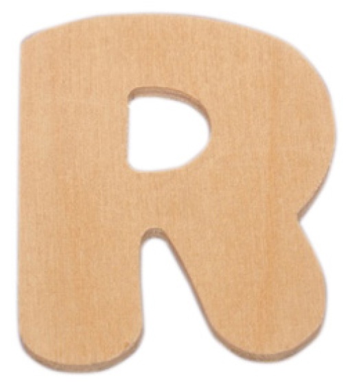 Letra de Madeira R 4,5cm