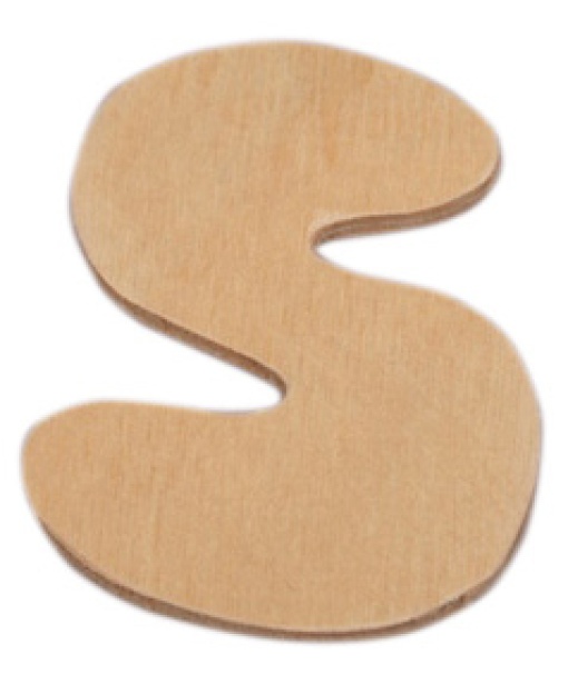 Letra de Madeira S 4,5cm