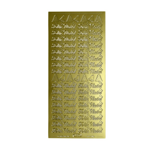 Autocolantes STARFORM Feliz Natal Dourado