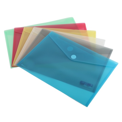 Bolsa para Documentos Fecho Velcro A4 Tipo Envelope Vermelho