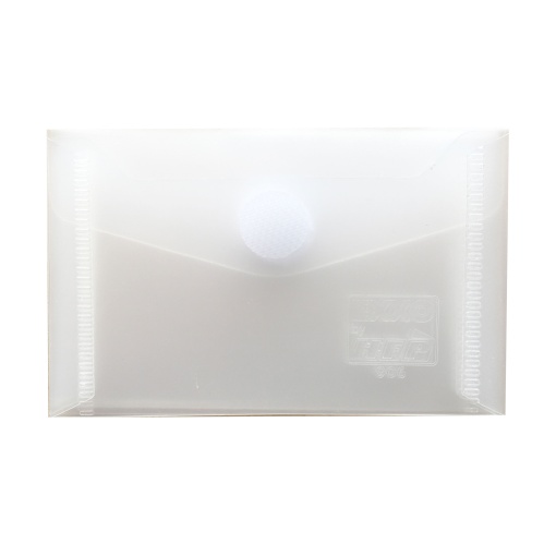 Bolsa para Documentos Fecho Velcro 10,5x6,5cm Tipo Envelope Transparente
