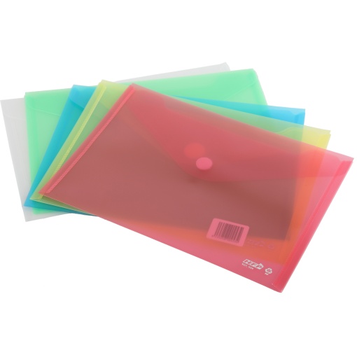 Bolsa para Documentos Fecho Velcro A5 Tipo Envelope Vermelho
