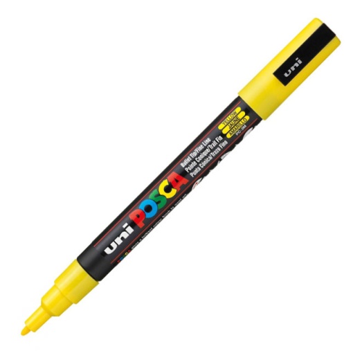 Marcador UNI Posca Pc-3m fino 0,9-1,3mm amarelo 2