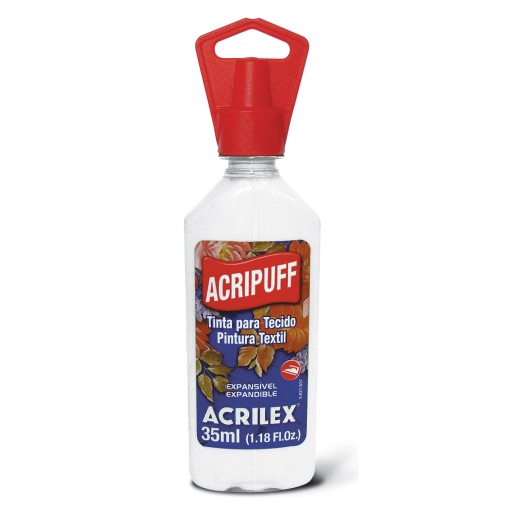 Tinta para Tecido Expansível ACRILEX Acripuff Branco 519 35ml