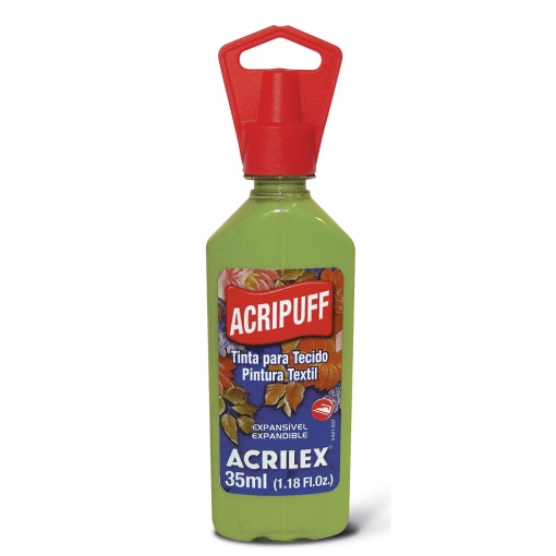 Tinta para Tecido Expansível ACRILEX Acripuff Verde Pistache 570 35ml