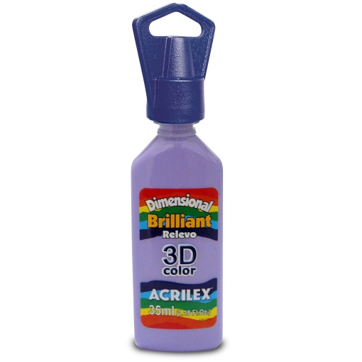 Tinta Dimensional Brilhante ACRILEX Relevo 3D Lilás 528 35ml