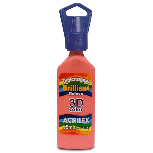 Tinta Dimensional Brilhante ACRILEX Relevo 3D Rosa 567 35ml