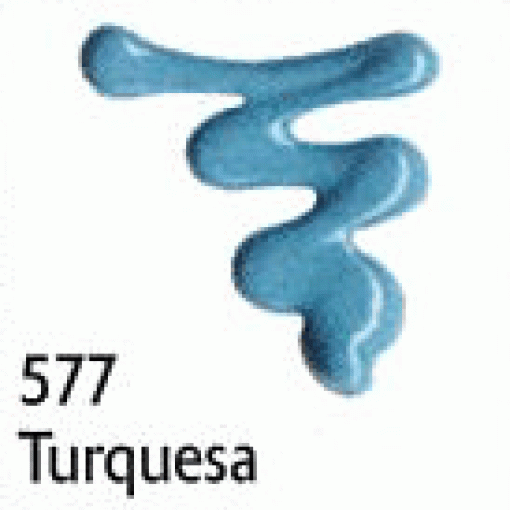 Tinta dimensional brilhante ACRILEX Relevo 3D turquesa 577 35ml