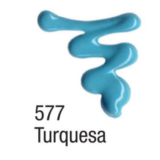 Tinta dimensional brilhante ACRILEX Relevo 3D turquesa 577 35ml