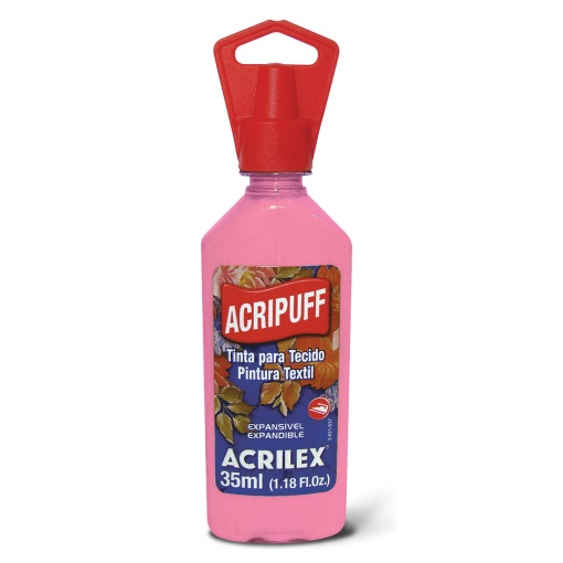 Tinta para Tecido Expansível ACRILEX Acripuff Rosa 537 35ml