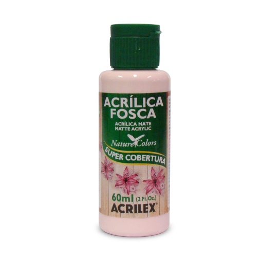 Tinta Acrílica Fosca ACRILEX Nature COLORS Rosa Bebé 813 60ml