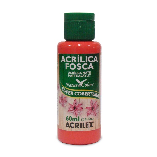 Tinta Acrílica Fosca ACRILEX Nature COLORS Coral 586 60ml