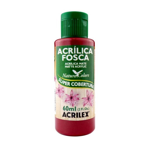 Tinta Acrílica Fosca ACRILEX Nature COLORS Cereja 826 60ml