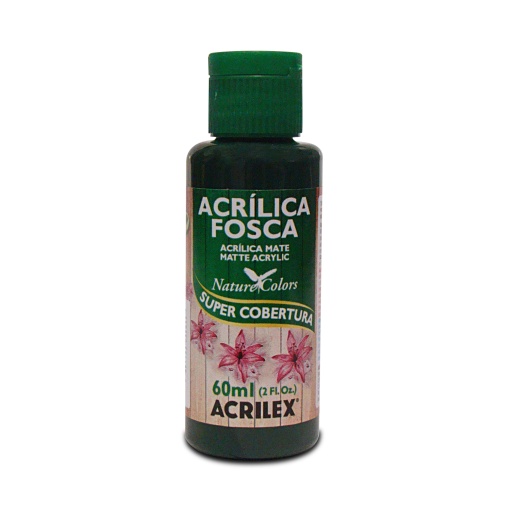 Tinta Acrílica Fosca ACRILEX Nature COLORS Verde Esmeralda 571 60ml