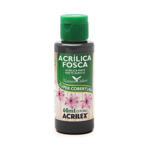 Tinta Acrílica Fosca ACRILEX Nature COLORS Grafite 530 60ml