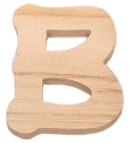 Letra de Madeira B 7cm