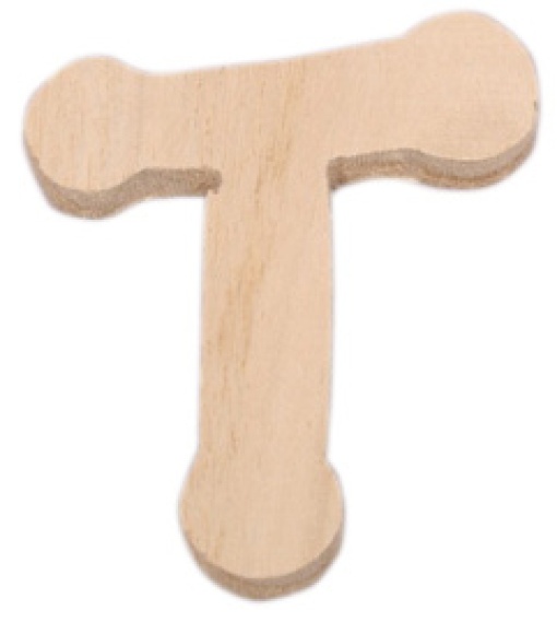 Letra de Madeira T 7cm