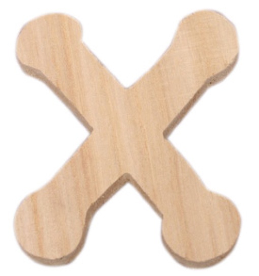 Letra de Madeira X 7cm