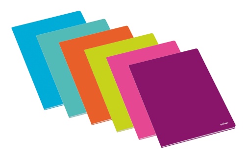 Caderno A5 Agrafado AMBAR School Quadriculado 60 folhas 70g Sortido