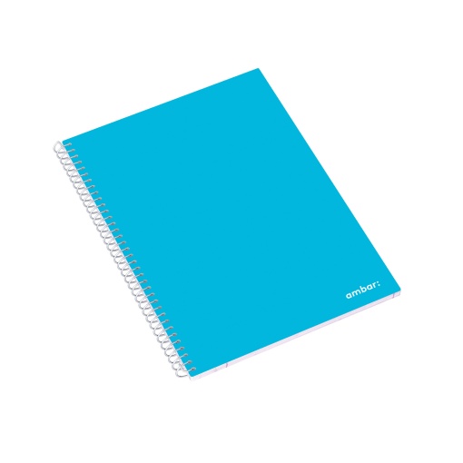 Caderno A5 Espiral AMBAR School Quadriculado 80 folhas 70g Sortido