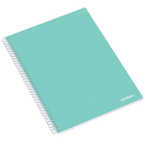 Caderno A4 Espiral AMBAR School Pautado 80 folhas 70g Sortido