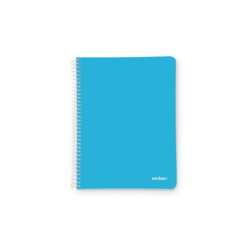 Caderno A5 Capa Plástica Espiral AMBAR School Pautado 80 folhas 70g Sortido