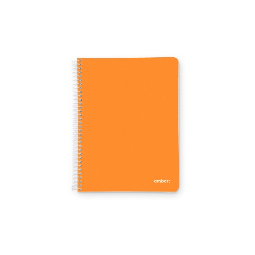 Caderno A5 Capa Plástica Espiral AMBAR School Pautado 80 folhas 70g Sortido