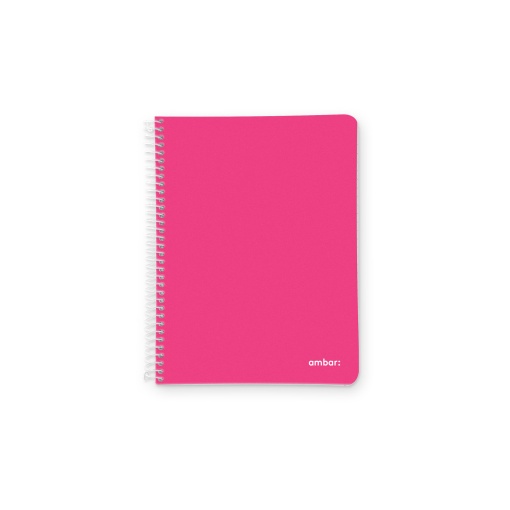 Caderno A5 Capa Plástica Espiral AMBAR School Pautado 80 folhas 70g Sortido
