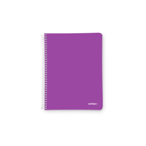 Caderno A5 Capa Plástica Espiral AMBAR School Pautado 80 folhas 70g Sortido