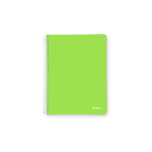 Caderno A5 Capa Plástica Espiral AMBAR School Pautado 80 folhas 70g Sortido