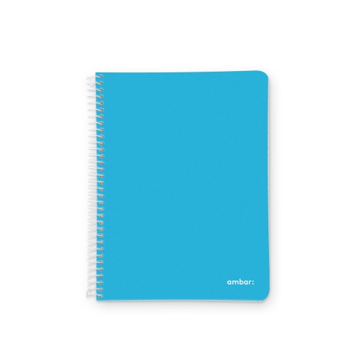 Caderno A4 Capa Plástica Espiral AMBAR School Pautado 100 folhas 70g Sortido